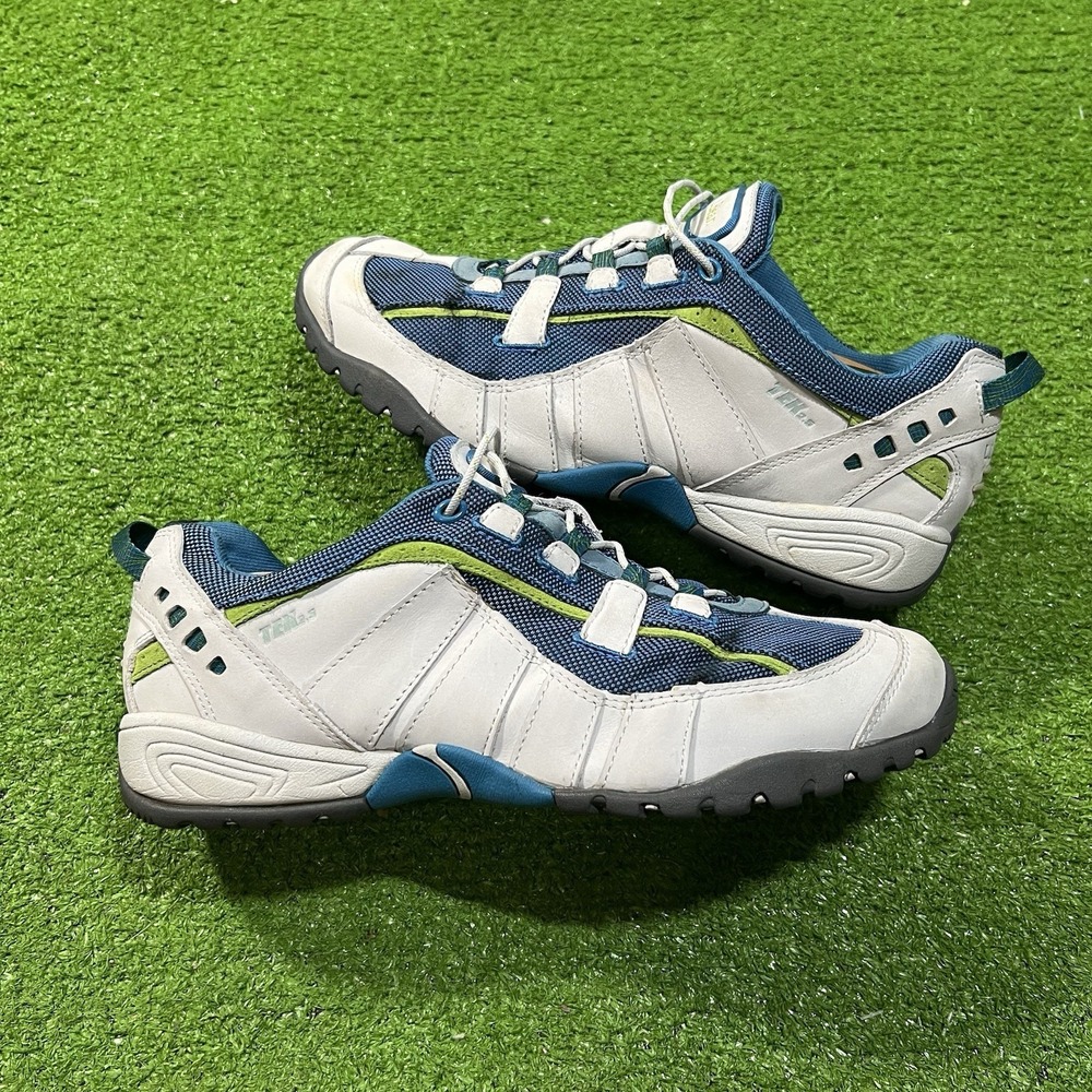 L.L.Bean Tek 2.5 Waterproof Trail Hiking Shoes Womens Sz 9.5 Sneakers White Teal
